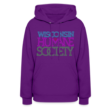 Load image into Gallery viewer, WHS 1987 Neon Logo Contoured Hoodie - purple