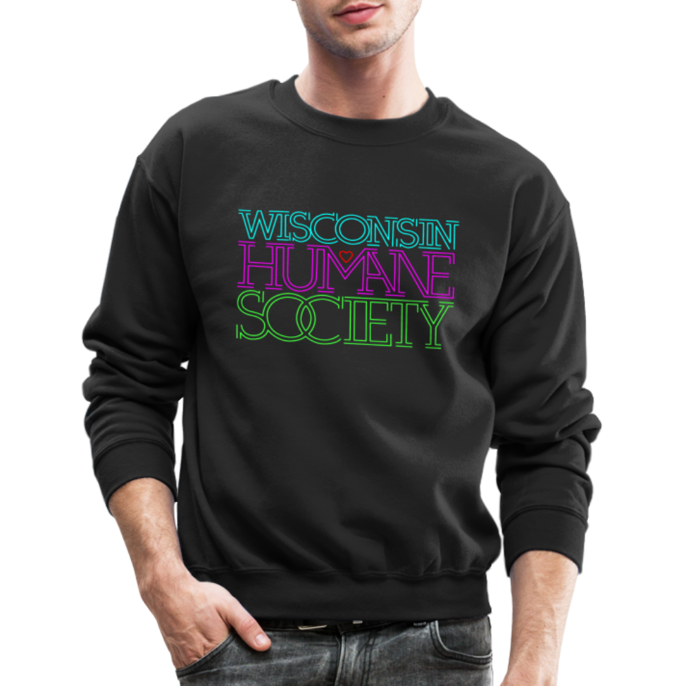 WHS 1987 Neon Logo Crewneck Sweatshirt - black