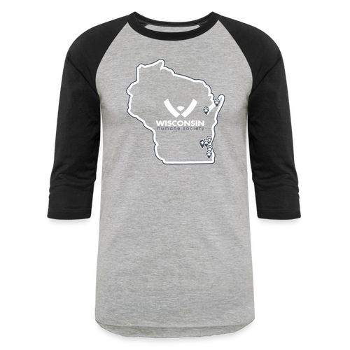 WHS State Logo Baseball T-Shirt - heather gray/black