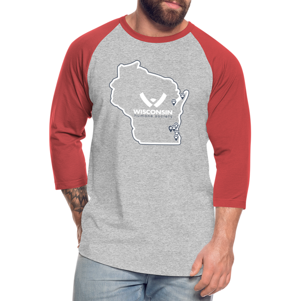 
                  
                    WHS State Logo Baseball T-Shirt - heather gray/red
                  
                