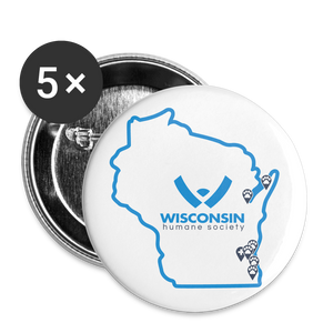 WHS State Logo Buttons small 1'' (5-pack) - white