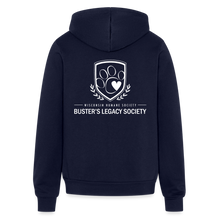 Load image into Gallery viewer, Buster&#39;s Legacy Society Bella + Canvas Full Zip Hoodie - navy