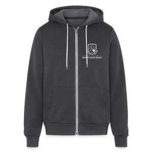 Buster's Legacy Society Bella + Canvas Full Zip Hoodie - charcoal grey