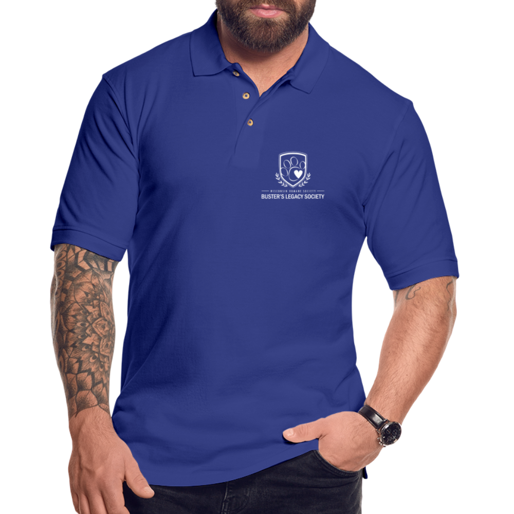 Buster's Legacy Society Pique Polo Shirt - royal blue