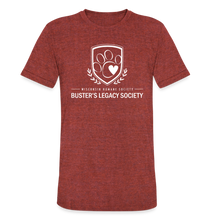 Load image into Gallery viewer, Buster&#39;s Legacy Society Unisex Tri-Blend T-Shirt - heather cranberry