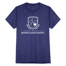 Load image into Gallery viewer, Buster&#39;s Legacy Society Unisex Tri-Blend T-Shirt - heather indigo