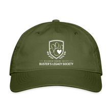 Load image into Gallery viewer, Buster&#39;s Legacy Society Organic Baseball Cap - olive green