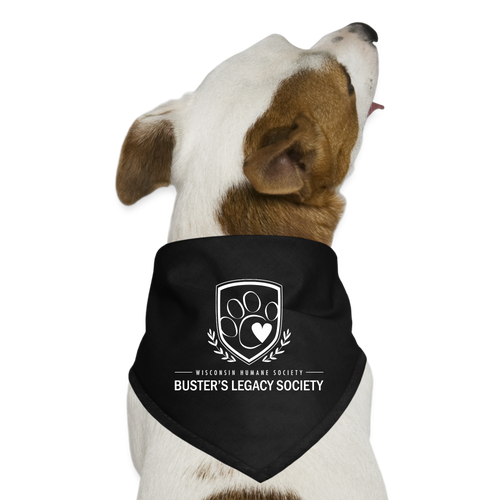 Buster's Legacy Society Dog Bandana - black