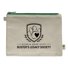 Load image into Gallery viewer, Buster&#39;s Legacy Society Carry All Pouch - natural/green