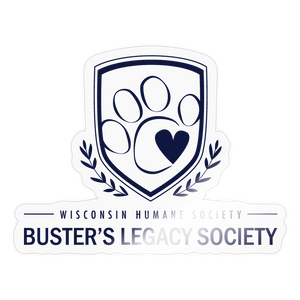 Buster's Legacy Society Blue Sticker - transparent glossy
