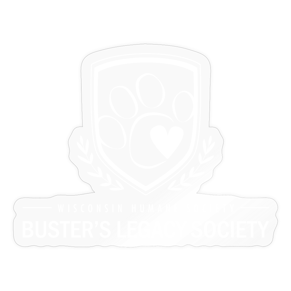 
                  
                    Buster's Legacy Society White Sticker - transparent glossy
                  
                