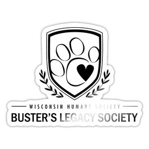 Buster's Legacy Society Black Sticker - white glossy