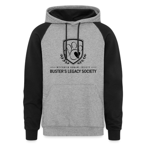 Buster's Legacy Society Colorblock Hoodie - heather gray/black