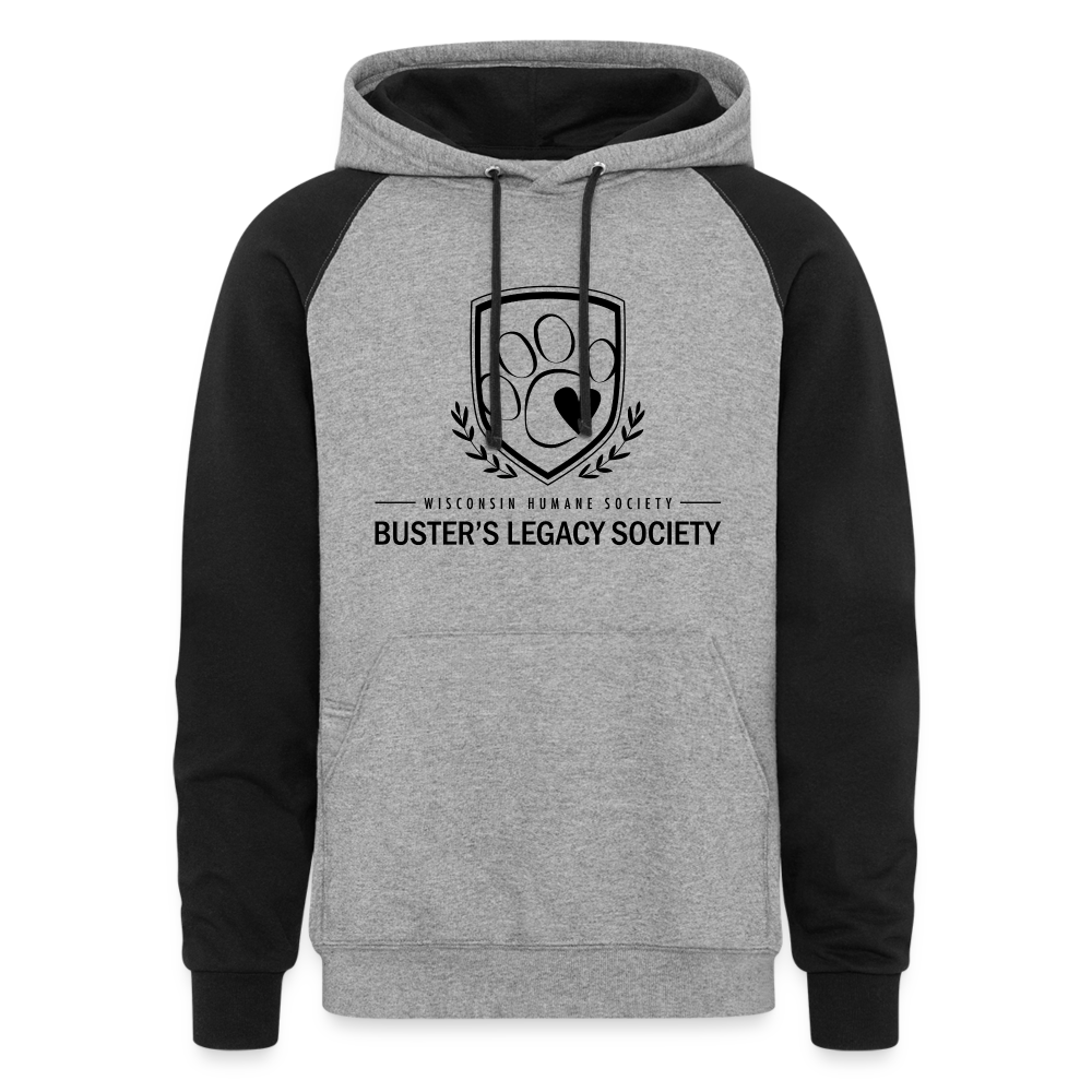 Buster's Legacy Society Colorblock Hoodie - heather gray/black