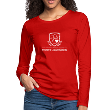 Load image into Gallery viewer, Buster&#39;s Legacy Society Contoured Premium Long Sleeve T-Shirt - red