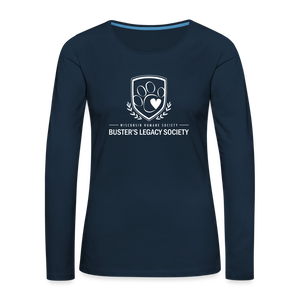 Buster's Legacy Society Contoured Premium Long Sleeve T-Shirt - deep navy