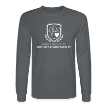 Load image into Gallery viewer, Buster&#39;s Legacy Society Classic Long Sleeve T-Shirt - charcoal