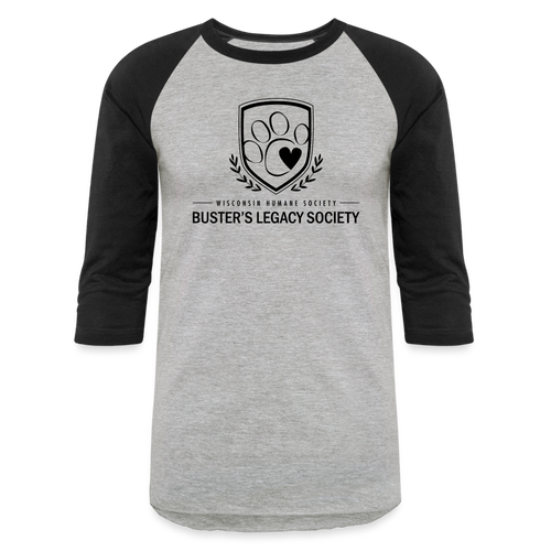 Buster's Legacy Society Baseball T-Shirt - heather gray/black