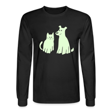 Load image into Gallery viewer, Halloween Costume Glow-in-the-Dark Long Sleeve T-Shirt - black