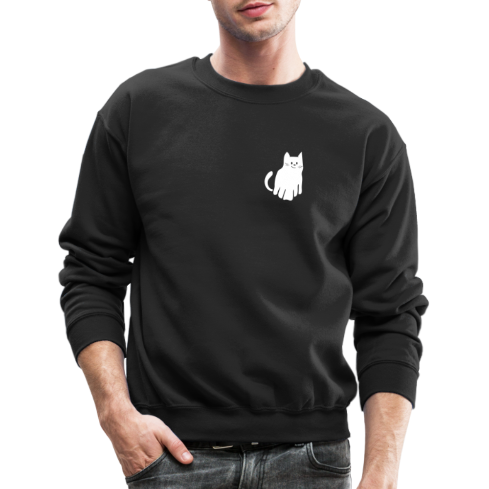 Halloween Costume Cat Crewneck Sweatshirt - black