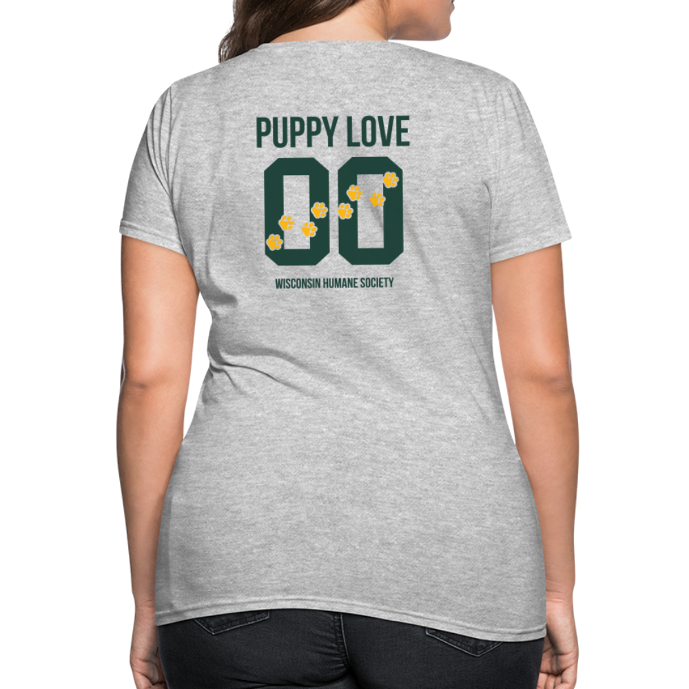 
                  
                    Puppy Love Contoured T-Shirt (Light Colors) - heather gray
                  
                