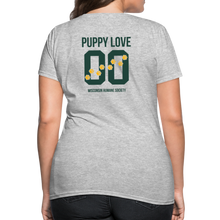 Load image into Gallery viewer, Puppy Love Contoured T-Shirt (Light Colors) - heather gray