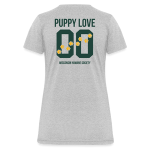 Puppy Love Contoured T-Shirt (Light Colors) - heather gray