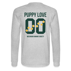 Puppy Love Classic Long Sleeve T-Shirt (Light Colors) - heather gray