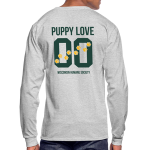 Puppy Love Classic Long Sleeve T-Shirt (Light Colors) - heather gray