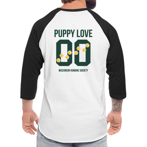 Puppy Love Athletic 3/4 T-Shirt - white/black