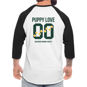 Puppy Love Athletic 3/4 T-Shirt - white/black