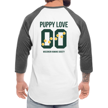 Load image into Gallery viewer, Puppy Love Athletic 3/4 T-Shirt - white/charcoal