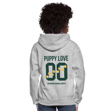 Load image into Gallery viewer, Puppy Love Contoured Hoodie (Light Colors) - heather gray