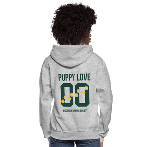 Puppy Love Contoured Hoodie (Light Colors) - heather gray