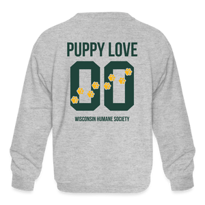 Puppy Love Kids' Crewneck Sweatshirt - heather gray