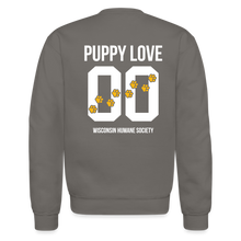 Load image into Gallery viewer, Puppy Love Crewneck Sweatshirt (Dark Colors) - asphalt gray