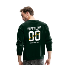 Load image into Gallery viewer, Puppy Love Crewneck Sweatshirt (Dark Colors) - forest green