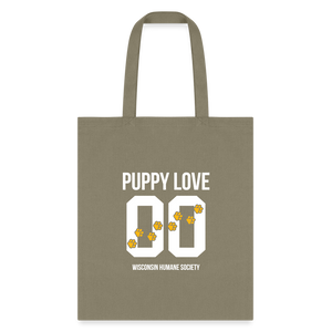Puppy Love Tote Bag - khaki