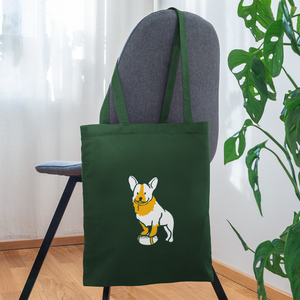 Puppy Love Tote Bag - forest green