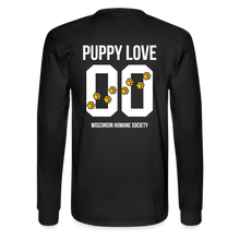 Load image into Gallery viewer, Puppy Love Classic Long Sleeve T-Shirt (Dark Colors) - black