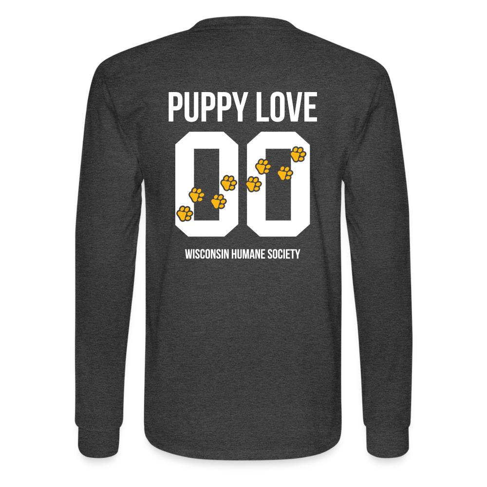 
                  
                    Puppy Love Classic Long Sleeve T-Shirt (Dark Colors) - heather black
                  
                