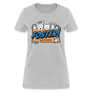 Winter Foster Logo Contoured T-Shirt - heather gray