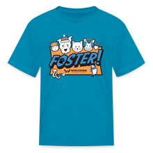 Load image into Gallery viewer, Foster Winter Logo Kids&#39; T-Shirt - turquoise