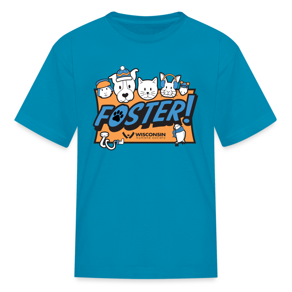 Foster Winter Logo Kids' T-Shirt - turquoise
