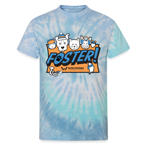 Foster Winter Logo Tie Dye T-Shirt - blue lagoon