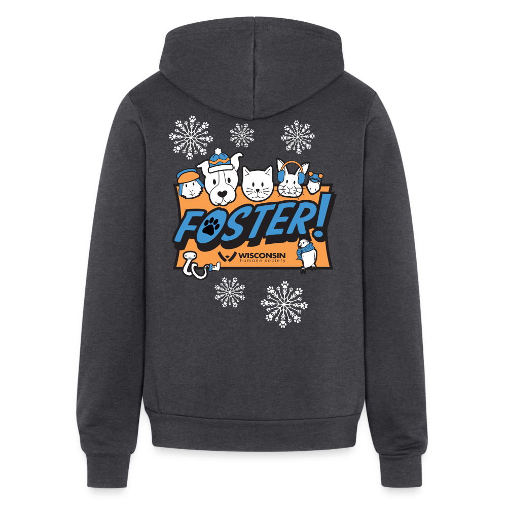 
                  
                    Foster Winter Logo Bella + Canvas Full Zip Hoodie - charcoal grey
                  
                