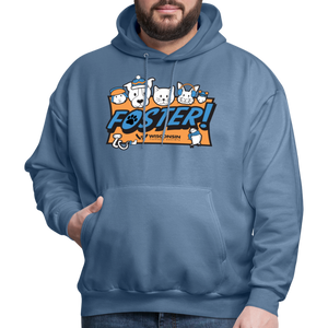 Foster Winter Logo Hoodie - denim blue