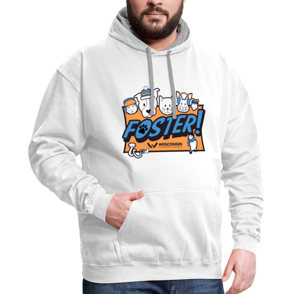 
                  
                    Foster Winter Logo Contrast Hoodie - white/gray
                  
                