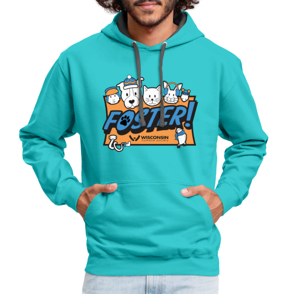 
                  
                    Foster Winter Logo Contrast Hoodie - scuba blue/asphalt
                  
                