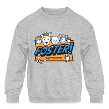 Load image into Gallery viewer, Foster Winter Logo Kids&#39; Crewneck Sweatshirt - heather gray